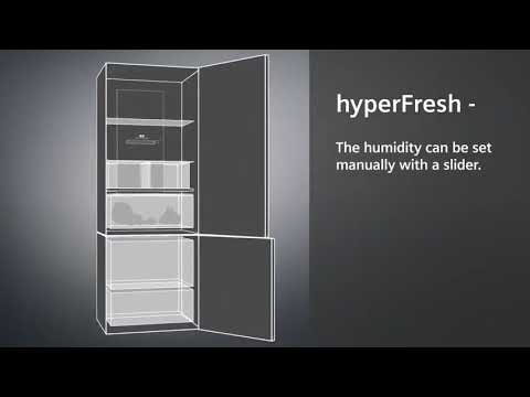 Siemens Freestanding Larder Fridge KS36VVIEPG - Stainless Steel Look Video 3