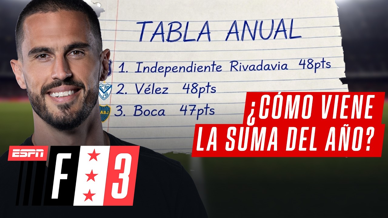 ¡LA PELEA POR LA TABLA ANUAL ESTÁ CANDENTE! INDEPENDIENTE RIVADAVIA, VÉLEZ Y BOCA, EN EL PODIO