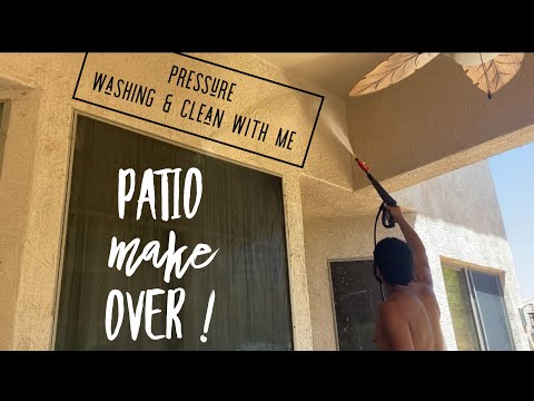 LOOK AT ALL THOSE SPIDER WEBS! Patio Makeover! | PRESSURE WASHING