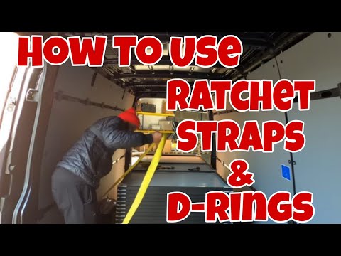 How To Strap Down Your Cargo Using Ratchet Straps and D-Rings! #foryou #tutorial