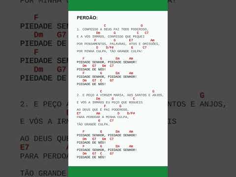 Confesso A Deus - Música Litúrgica
