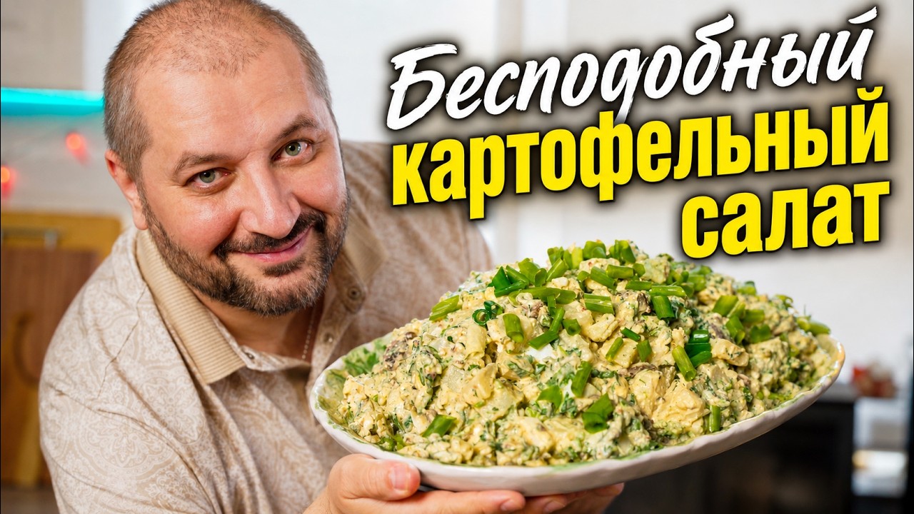 Картофельный салат с грибами