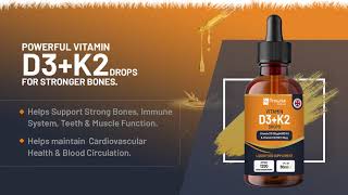 Vitamin D3 4000iu + K2 MK7 25µg I Orange Liquid Drops