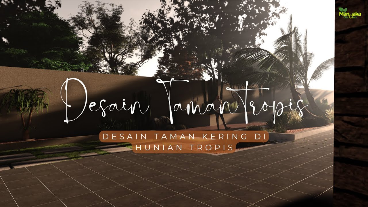 Taman Kering Tropis yang Asri di Hunian di Tengah Hutan