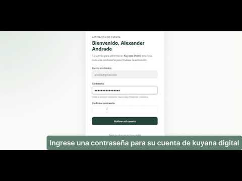 Activación de la cuenta de administrador de empresa