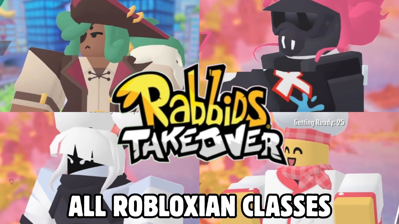 Roblox Rabbids Takeover - All Robloxian Classes Gameplay