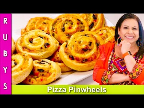 Perfect Recipe for Lunch or Tea Time Pizza Pinwheel Sandwiches Recipe in Urdu Hindi - RKK