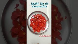 Rakhi thaali decoration, flower décor #shorts #shortsviral #shortsvideo #youtubeshorts #viral #rakhi