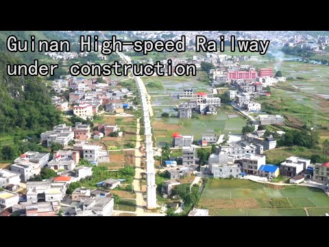 Seção de prisão do condado de Duan, cidade de Hechi, Guangxi, ferrovia de alta velocidade de Guinan em construção