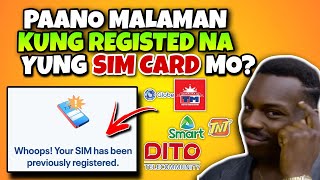 PAANO MALAMAN KUNG REGISTERED NA YUNG SIMCARD MO? | SIM CARD REGISTRATION