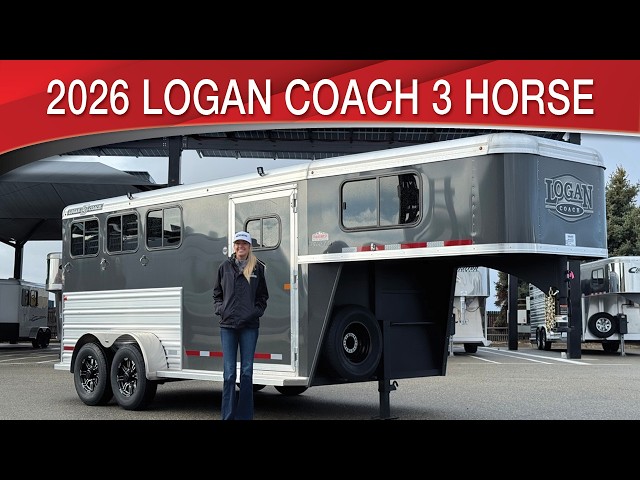 Preview image of 2026 Logan Coach Bullseye 3 Horse Gooseneck youtube video