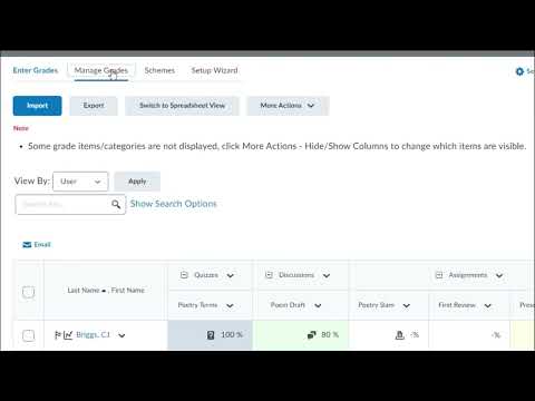 Grades Tool Overview