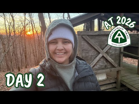 Day 2 Appalachian Trail thru-hike 2026 | hiking to Long Creek Falls! 