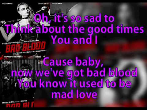 Taylor Swift ft. Kendrick Lamar - Bad Blood (Remix) (Letra - Lyric)