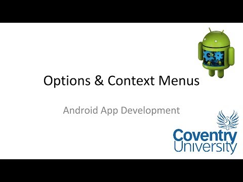 Lab 4 - Android Options & Context Menus