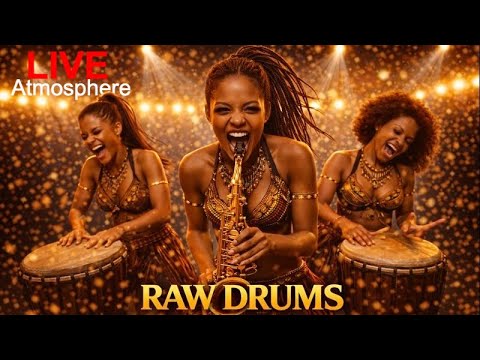 Afro Tech House - RAW African Drums Djembe Festival Vol 2 | Live Concert Atmosphere Instrumental mix