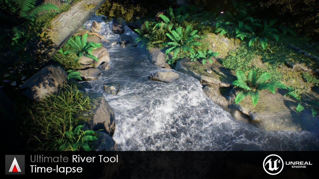 UE5-UE4 Ultimate River Tool - Time lapse