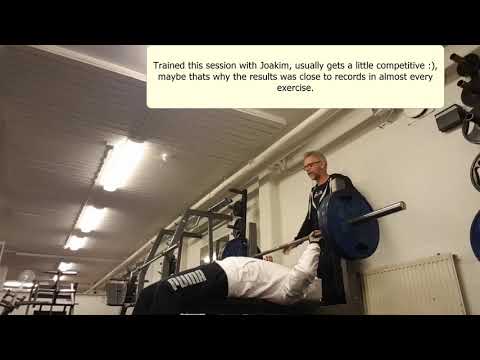 190511 Bench 11x100 kg, 21 dips, record 13x60 t-bar row