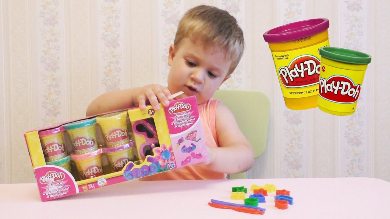 Play-Doh Блестящая коллекция набор из 6 баночек Hasbro