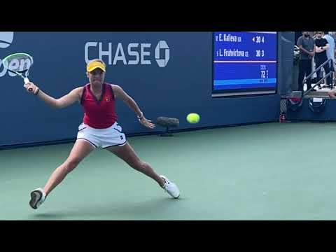 Linda Fruhvirtova Return, Forehand, Backhand Slow Motion US Open Juniors 2021