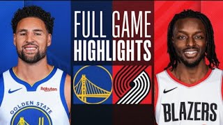 WARRIORS VS BLAZERS FULL GAME HIGHLIGHTS ,HD | NBA TODAY | NBA LIVE | NBA NEWS | NBA HIGHLIGHTS