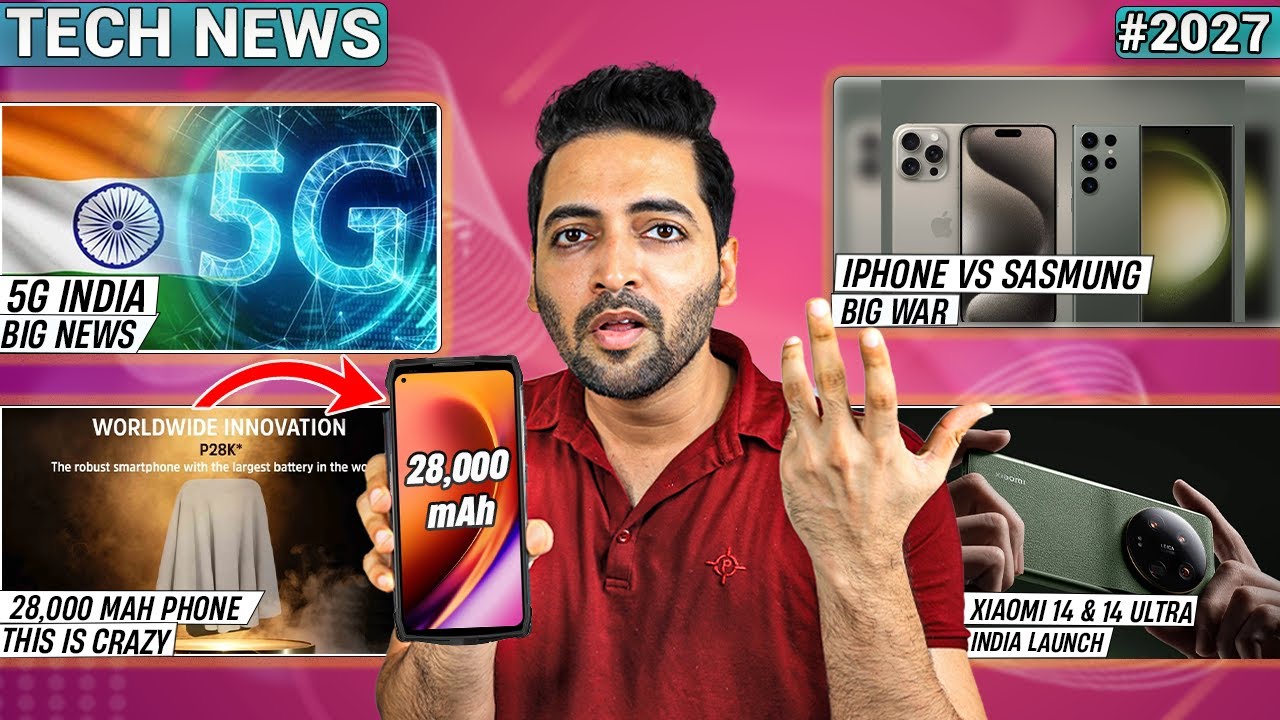 5G India Big News,iPhone SE 2024 First Look,Xiaomi 14 India,28,000 mAh Phone😵‍💫,WhatsApp Crazy News,