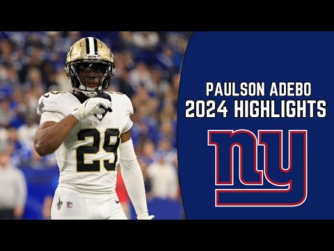 Paulson Adebo Highlights 🔥 | Welcome to the Giants
