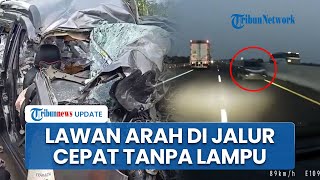 Video Detik-detik sebelum Mobil BRV Tabrak Bus Bonek, Lawan Arah di Jalur Cepat Tanpa Nyalakan Lampu