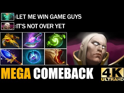 IMBA Combo Invoker Cataclysm + Void Chrono Deleted All Epic Mega Creeps Comeback 7.29 Dota 2