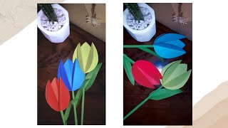 Bunga Tulip dari Kertas Origami