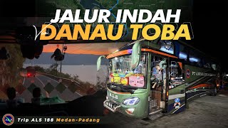 Download lagu [ VIEW TERBAIK ] LEWAT TEPI DANAU TOBA! 🤩 - Trip ALS 188 Medan-Padang via Toba (2/5) mp3