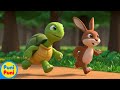 La TORTUGA Y La LIEBRE Compiten En Una CARRERA Canción Infantil Para Niños Puni Puni