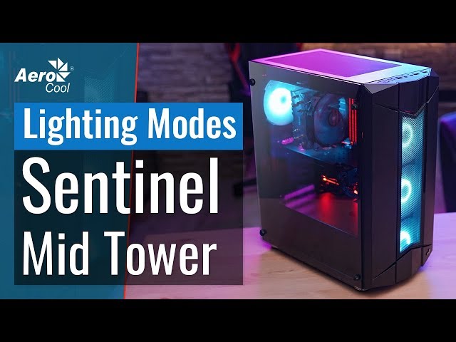 Aerocool Sentinel RGB USB 3.0 Vetro temperato Nero video