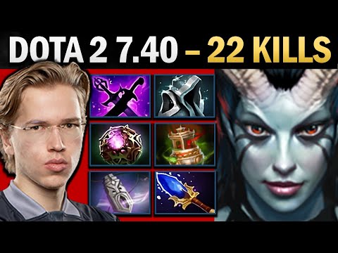 Queen of Pain Pro Mid with 22 Kills and Shroud - Gameplay Dota