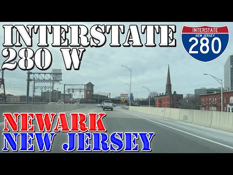 I-280 West FULL Route - Newark - New Jersey - 4K Highway Drive