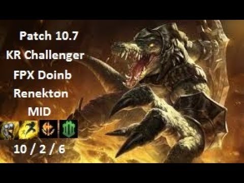FPX Doinb - Renekton vs Aatrox - KR Challenger 868 LP - Patch 10.7