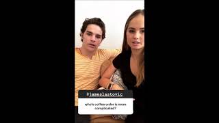 Debby Ryan (Patty Bladell) & James Lastovic (Christian Keene) - Instagram questions video