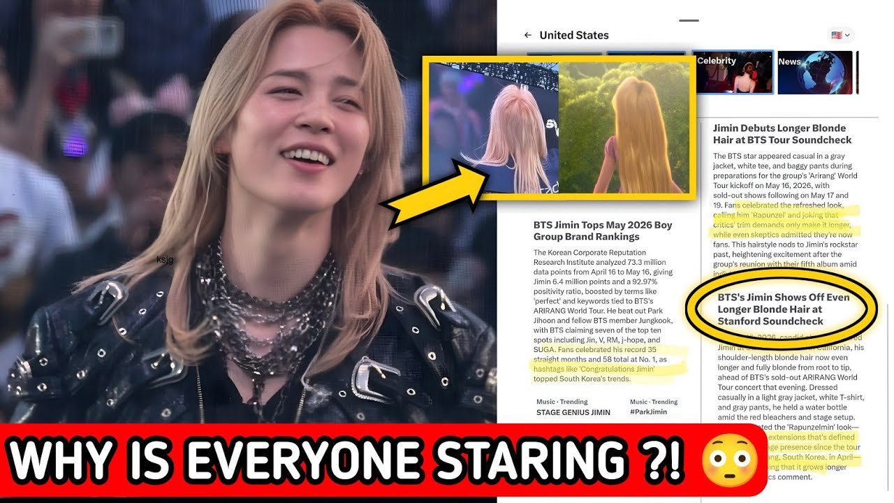 Jimin’s Striking New Blonde Hair Steals Global Attention During Stanford Soundcheck