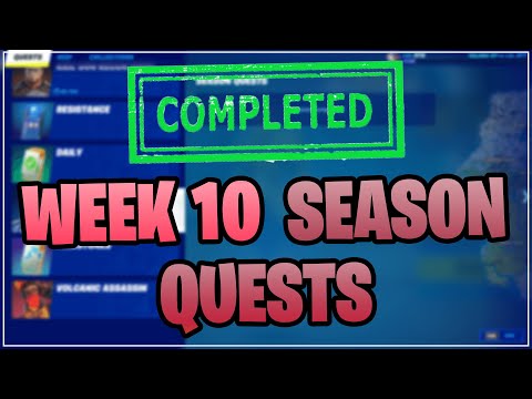 HOW TO DO ALL WEEK 10 SEASON QUEST CHALLENGES!! - Fortnite Battle Royale