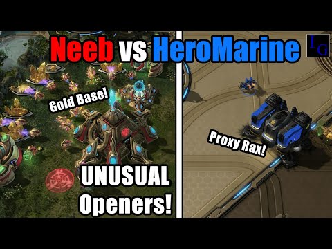 Proxy Barracks? Take the GOLD BASE! (Neeb vs HeroMarine) | StarCraft 2 SC2 Professional Game Pro