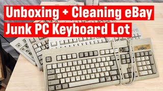 Unboxing + Cleaning eBay Junk PC Keyboard Lot