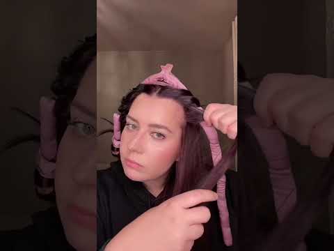 Loki na wałek ułatwiają życie ❤️ #shorts #heatlesscurls #heatlesshairstyles