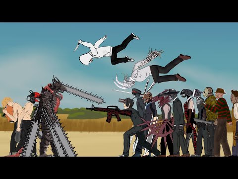 Full,Denji,Pochita,Chainsaw man,Chainsaw man devil Vs JeffThekillerTeam,katana,Akigun...Compilations