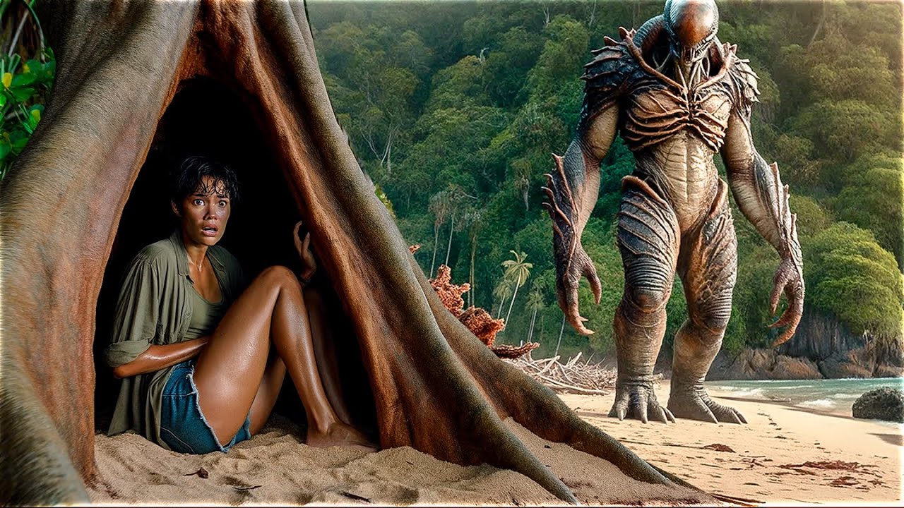 Ela Fica 9 DIAS Presa Numa Pequena ILHA Deserta com SER Terrível Lhe Caçando Sempre que o Sol se Põe