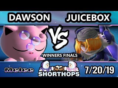 Short Hops 4 SSBM - Juicebox (Sheik) Vs. Dawson (Jigglypuff) Smash Melee Winners Finals