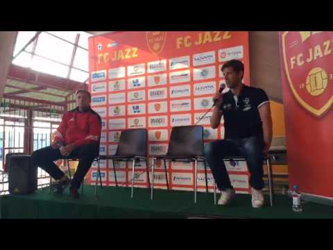 Ottelun jälkeinen lehdistötilaisuus FC Jazz - EIF 3.7.