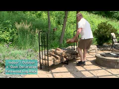 Ultimate Patio Decorative Firewood Log Rack