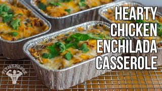 Healthy & Hearty Chicken Enchilada Casserole / Cazuela de Enchilada de Pollo