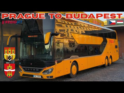 From PRAGUE 🇨🇿 to BUDAPEST 🇭🇺 by RegioJet comfortable bus