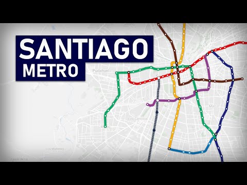 Evolution of the Santiago Metro 1975-2030 (geographic map)